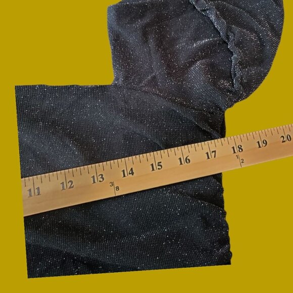 Moeencn Off-Shoulder Mesh Dress sparkly Square Collar Long Sleeve Ruched Xlarge - Picture 10 of 14